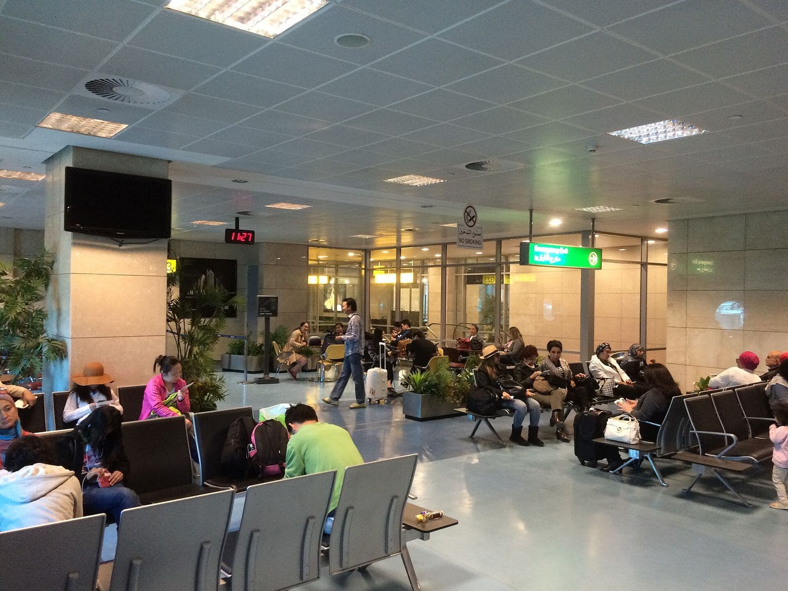 A waiting area at Terminal 3, Cairo International Airport