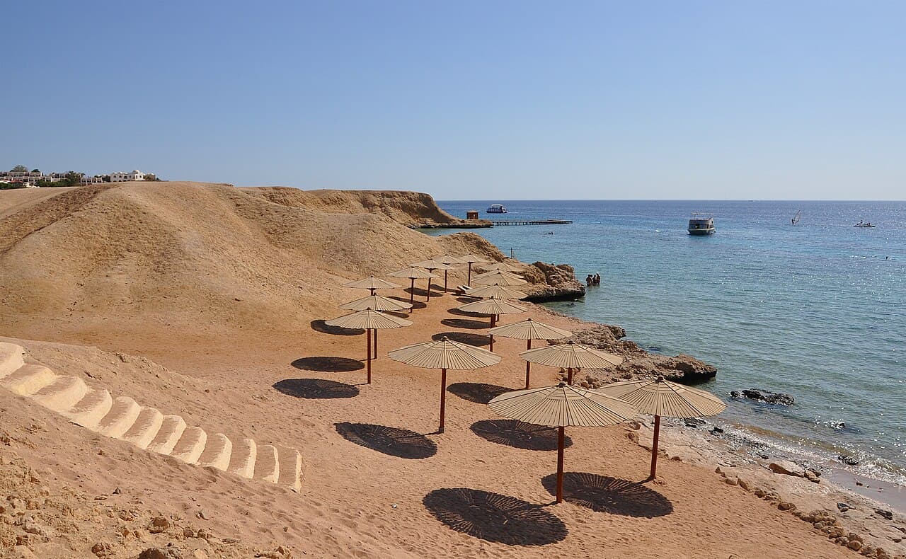 A sunny beach day at Naama Bay, Sharm El Sheikh