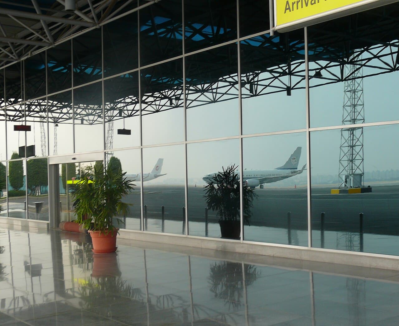 The international arrivals gate at Cairo International Airport