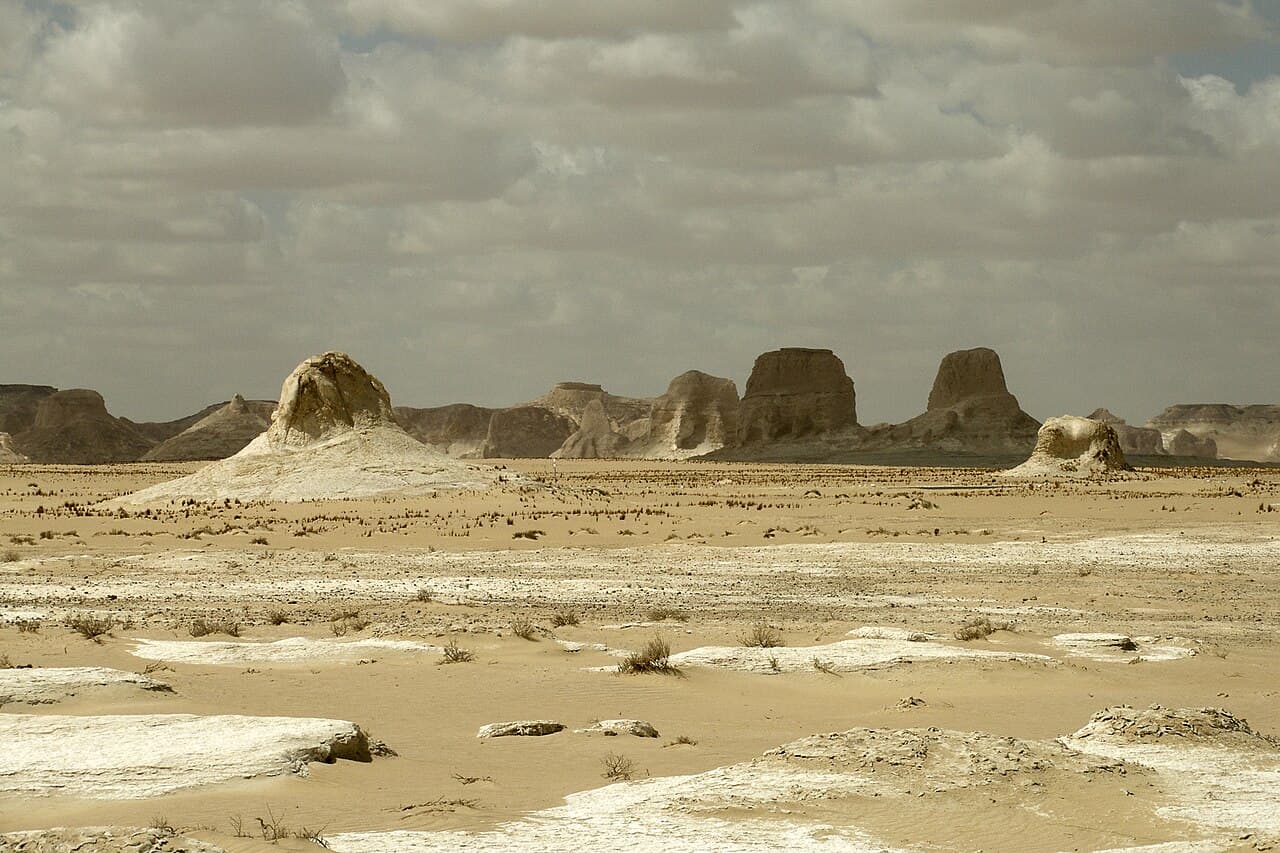 Chalk rock formations in Egypt's White Desert