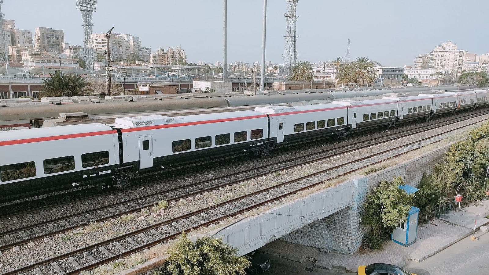 An Egyptian National Railways sleeper train