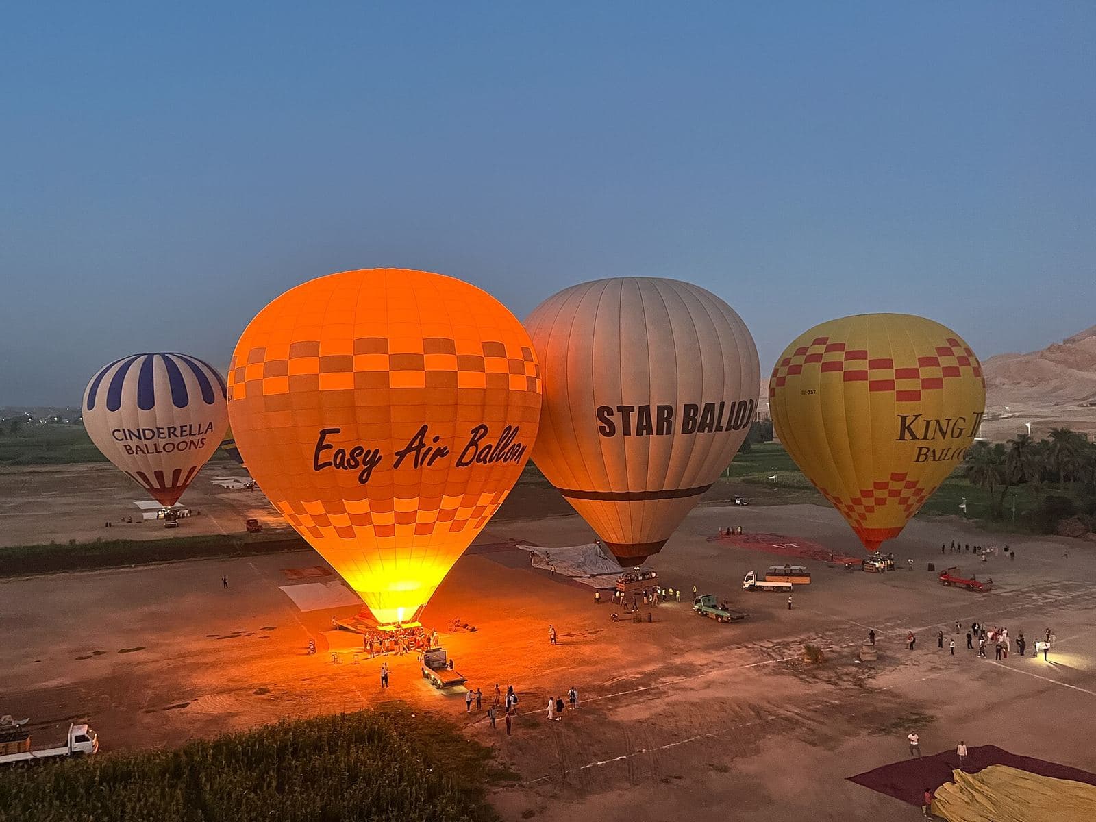 Hot air balloons over the Valley of the Kings, a popular photography subject