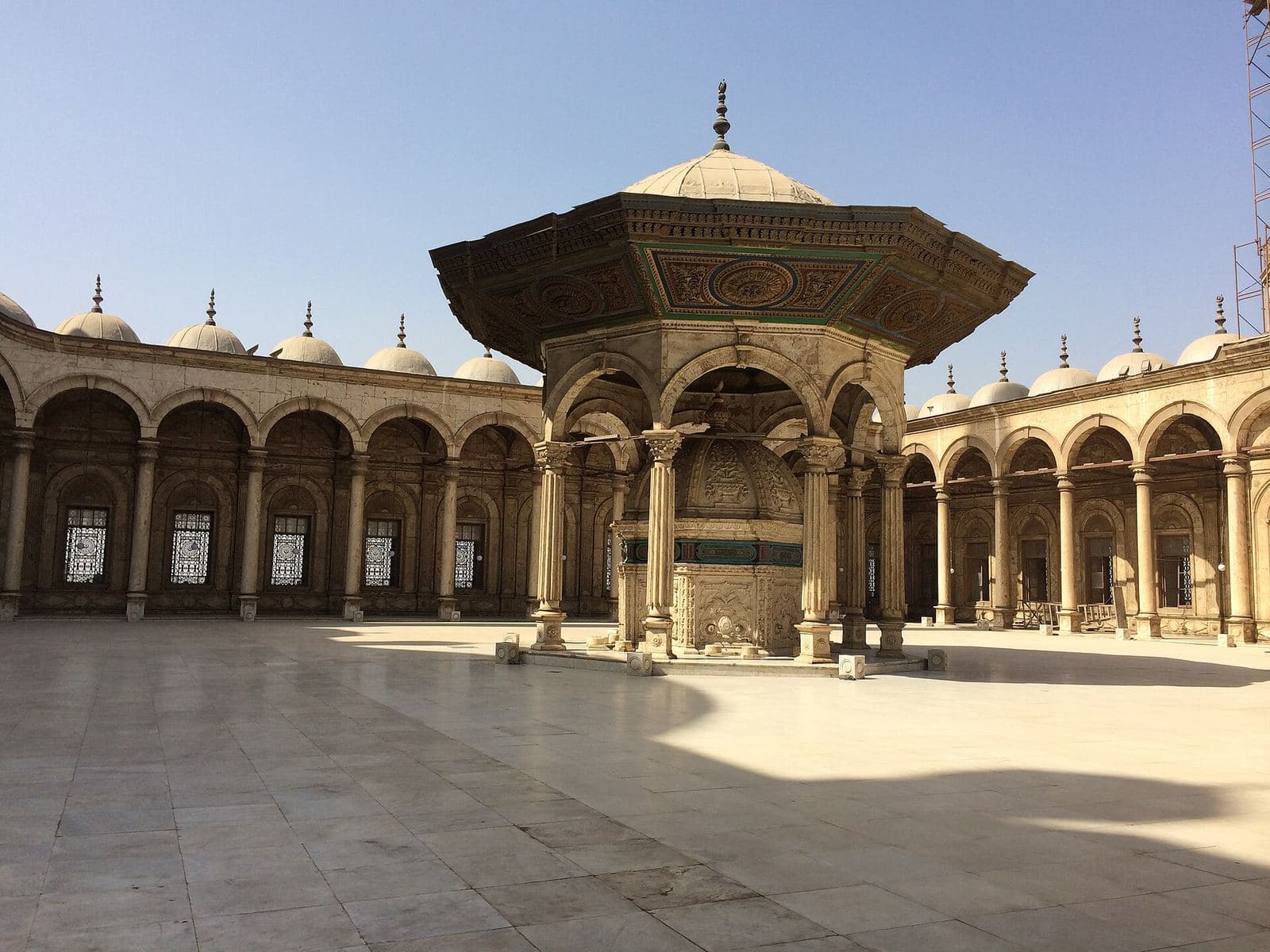 The courtyard of the Alabaster (Muhammad Ali) Mosque in Cairo